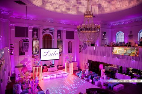 Night Club Theme Sweet 16 Party Ideas, Sweet 16 Runway Theme, Club Themed Sweet 16, Night In New York Prom Theme, Sweet 16 In Nyc, Park Avenue Nyc, Luxury Birthday Party, Bat Mitzvah Themes Decor, Enchanted Butterfly