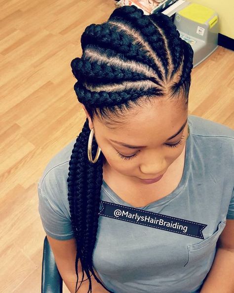 Ghana Cornrows Styles and How-Tos 6 Feed In Braids, Black Updos, Braided Hair Styles, Ghana Braids Hairstyles, Braiding Hairstyles, Feed In Braids, Hype Hair, Hair Twists, 4 Braids