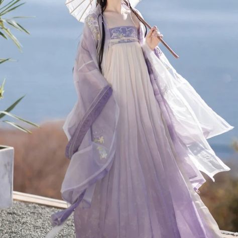 This Hanfu Would Be Great For A Photoshoot, Cosplay, Halloween, And A Ballroom Setting. Flashmob J Will Be Listing More Like This Along With Matching Unisex Hanfus For Both Males And Females. Afterpay Is Offered On Our Site, Just Ask Me About It. Description * A Set Of Hanfu(4 Pieces): Coverup + Inner Coverup + Skirt + Scarf * Materials: Chiffon * Pattern: Floral Embroidery * Washing Instructions: Do Not Soak. Hand Wash Only. Size/Cm Suggested Height Bust Shirt Length Skirt Length Weight/Kg S 152-160 88 56 114 53 M 158-166 85-95 58 119 Purple Hanfu Male, Purple Hanfu, Japanese Kimono Dress, Hanfu Clothing, Pretty Kimonos, Traditional Asian Dress, Hanfu Girl, Japanese Costume, Style Scrapbook