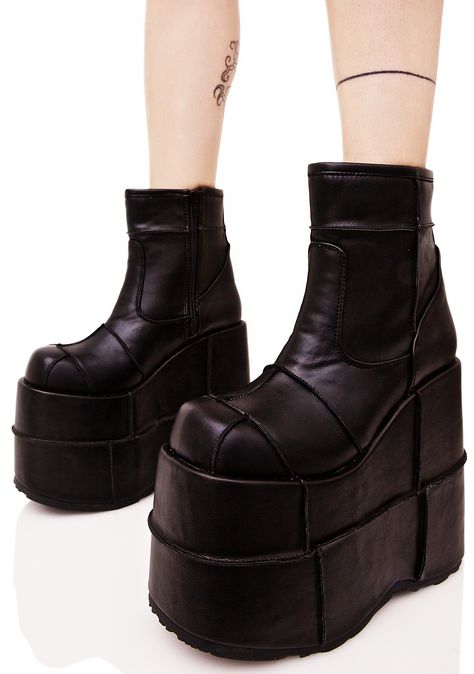 Demonia Stack Soul Stomper Platform Boots | Goth Boots Demonia Stack, Shoes Demonia, Platform Shoes Boots, Demonia Boots, Goth Boots, Halloween Shoes, Gothic Boots, Demonia Shoes, Boots Platform