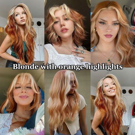 Sunkissed Hair Brunette, Orange Highlights, Red Hair Inspo, Brown Hair Looks, Hair Inspiration Short, Pretty Hair Color, 90s Hairstyles, Hair Dye Colors, Hair Inspiration Color