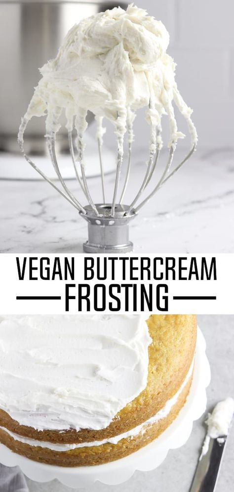 Vegan Frosting Recipe, Dairy Free Icing, Vegan Buttercream Frosting, Dairy Free Frosting, Vegan Buttercream, Vegan Frosting, Vegan Cake Recipes, Buttercream Frosting Recipe, Sans Gluten Sans Lactose