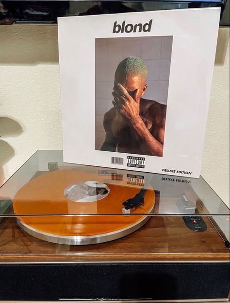 frank ocean viynal aesthetic Blond Vinyl Frank Ocean, Blond Frank Ocean Vinyl, Frank Ocean Blond Vinyl, Frank Ocean Record, Vinyl Collection Aesthetic, Soul Music Aesthetic, Blond Vinyl, Frank Ocean Vinyl, Vinyl Record Aesthetic