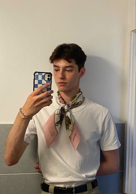 #fashion #mensfashion #style #styleinspo #mensstyle #londonfashion #londonstyle #ukfashion #ukstyle #outfit #outfitinspo #ukfashion #ootd #thrifted #vintage #oldmoney #oldmoneyaesthetic #aesthetic #mensfashion #mensoutfitinspo #summer #summeroutfit #summerfashion French Male Outfit Aesthetic, Bandana Aesthetic Men, Coquette Men Outfit, Oldmoney Men Outfit, Old Money Clothing Aesthetic Men, Bandana Outfit Aesthetic Men, Mens Coquette Fashion, Old Money Male Outfits Summer, Feminine Men Fashion