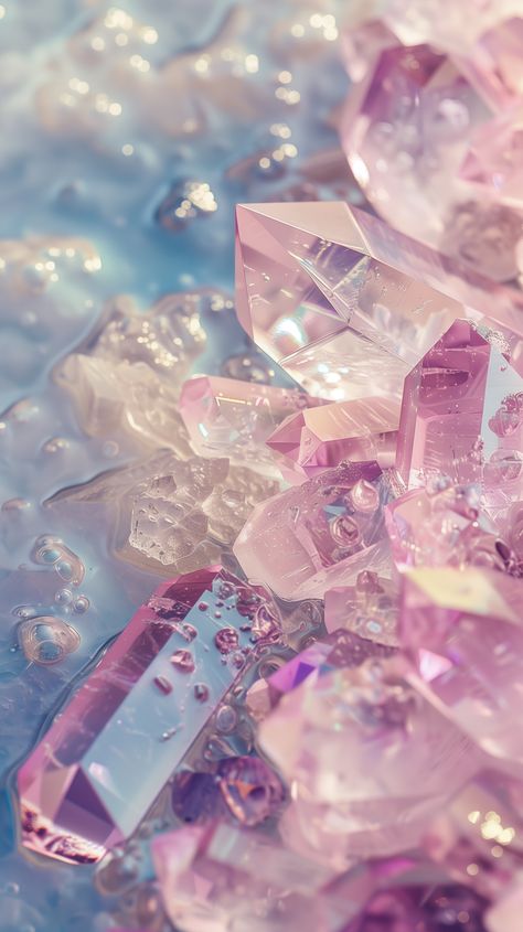 Get this crystal-inspired look for your iPhone and Android. 🌟💎 Pink Crystal Wallpaper, Aesthetic Crystal Pictures, Crystal Aesthetic Wallpaper, Crystal Phone Wallpaper, Crystal Iphone Wallpaper, Iphone Aesthetic Homescreen, Crystal Wallpaper, Aesthetic Wallpaper For Iphone, Phone Wallpaper Pastel