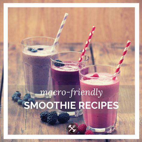 MACRO-FRIENDLY SMOOTHIE RECIPES High Calorie Smoothies, High Protein Smoothie Recipes, Almond Creamer, Macro Tracking, Smoothie Flavors, High Protein Smoothies, Vanilla Smoothie, Counting Macros, Protein Smoothie Recipes