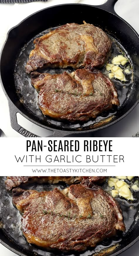 Rib Eye Steak Recipes Pan, Eye Steak Recipes, Steak Recipes Pan, Steak Recipes Pan Seared, Ribeye Steak Recipes, Cooking The Perfect Steak, Beef Steak Recipes, Grilled Steak Recipes, Iron Skillet Recipes