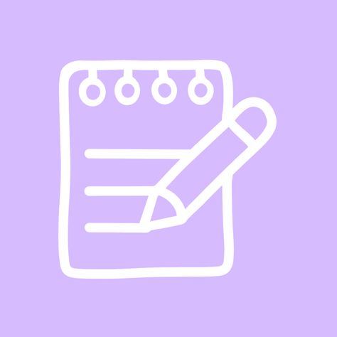 Purple Notes Icon, Purple Notes, Notes Icon, App Icon, Light Purple, Note Pad, Ipad, Pen, Purple