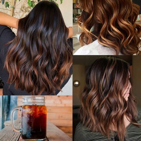 If you're looking for a trendy new hair color for the fall season, try the cold brew hair trend. Cold Brew Hair, Cinnamon Hair Colors, Brown Ombre Hair Color, Hair Colour Ideas, Cinnamon Hair, Coffee Hair, Brown Ombre Hair, New Hair Trends, Colour Hair