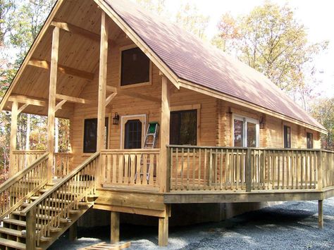 Cabin Kit Homes, Small Log Cabin Kits, Prefab Log Cabins, Build Your Own Cabin, Log Cabin Home Kits, Modular Log Cabin, Tiny Log Cabins, Simple Cabin, Cottage Kits