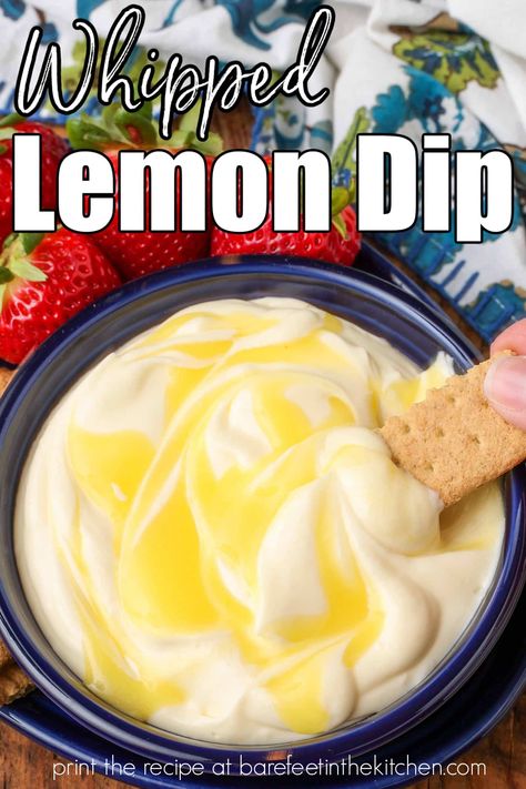 Savory Lemon Appetizers, Lemon Cheesecake Dip, Thanksmas Food, Lemon Fudge, Lemon Dip, Dessert Dip Recipes, Fruit Dips, Best Dip Recipes, Dips Recipes