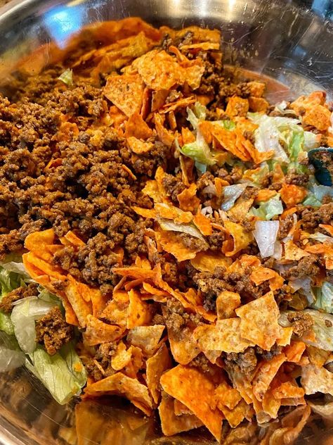 Ground Beef Taco Meat, Beef Taco Meat, The Tipsy Housewife, Tipsy Housewife, Ground Beef Taco, Hamburger Dishes, Pizza Salad, Nacho Chips, Spicy Tacos