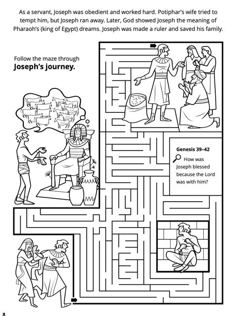 Joseph And The Coat Of Many Colors, Joseph In Egypt Activities, Joseph Bible Story Activities, Joseph Bible Crafts, Elijah And The Widow, Joseph In Egypt, Daniel And The Lions, Sunday School Coloring Pages, Book Old