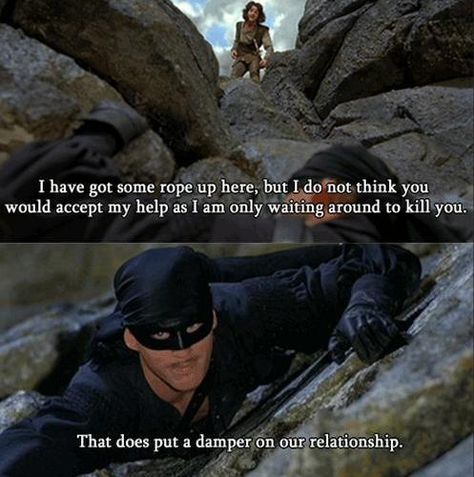 Princess Bride! <3 i use this quote all the time! Bride Quotes, The Princess Bride, Princess Bride, What’s Going On, Great Movies, Tumblr Funny, Movie Quotes, Tumblr Posts, Tv Movies