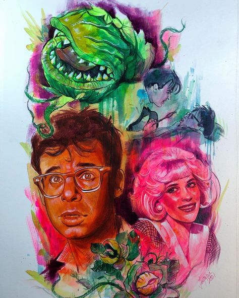 Seymour Little Shop Of Horrors, Little Shop Of Horrors Fanart, Josie Core, Lil Shop Of Horrors, Rick Moranis, Piranha Plant, Horror Drawing, Theater Kid, Little Shop Of Horrors