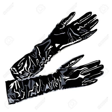 Gloves Illustration, Gloves Drawing, Gloves Fashion, Latex Gloves, Leather Gloves, Elegant Fashion, Leather Glove, Digital Illustration, Patent Leather