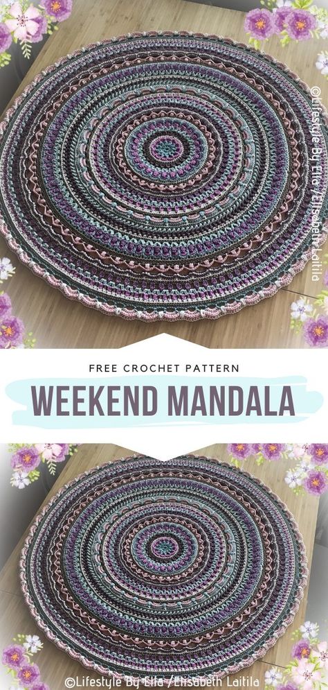 Mind-Blowing Mandalas Free Crochet Patterns Challenging Crochet Patterns, Free Rug Crochet Patterns, Mandala Rug Crochet Free Pattern, Mandala Madness Crochet Free Pattern, Crochet Mandela Patterns Free, Mandala Blanket Crochet Pattern Free, Free Crochet Mandala Pattern, Crochet Patterns Mandala, Mandala Yarn Crochet Patterns Free