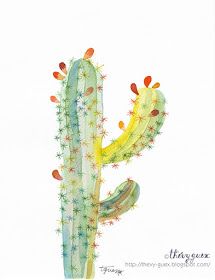 Peru Illustration, Cactus Watercolor Painting, Cactus Paintings, Cactus Watercolor, Cactus Poster, Cactus Illustration, Succulent Art, Affordable Artwork, Cactus Painting