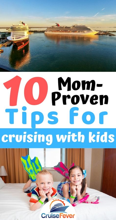 Going on a cruise with kids?  Here are 10 mom-tested and approved tips for making sure you have the best family vacation of your life.  Cruising with children doesn't have to be a nightmare if you follow this little guide.  #cruisefever #cruisewithkids #cruisingwithkids #cruisingwithchildren #tipsforfamilycruise #familycruise #familyvacation via @cruisefever Cruise With Kids, Cruising With Kids, Cruise Tips Royal Caribbean, Alaska Cruise Tips, Going On A Cruise, Carribean Cruise, Cruise Kids, Packing List For Cruise, Cruise Planning