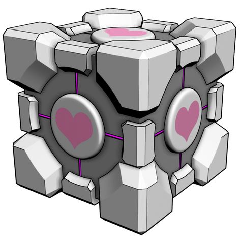 Love this rendering of the Companion Cube. Want this, with "this was a triumph" under it. Companion Cube, Your Beautiful, Portal, Deviantart, Pink