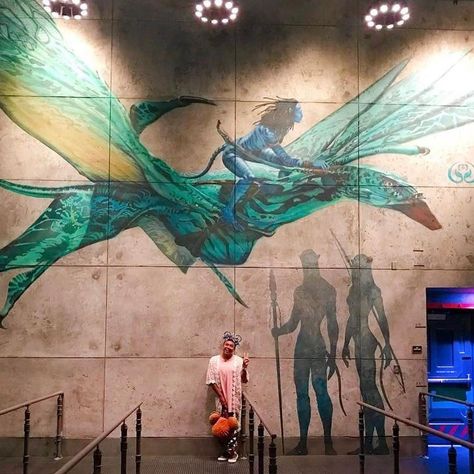 @wallsofdisney • Instagram photos and videos Avatar Disney World, Mountain Banshee, Avatar Ikran, Avatar Flight Of Passage, Avatar Disney, Avatar Tattoo, Avatar Fanart, Avatar Art, Avatar Pandora