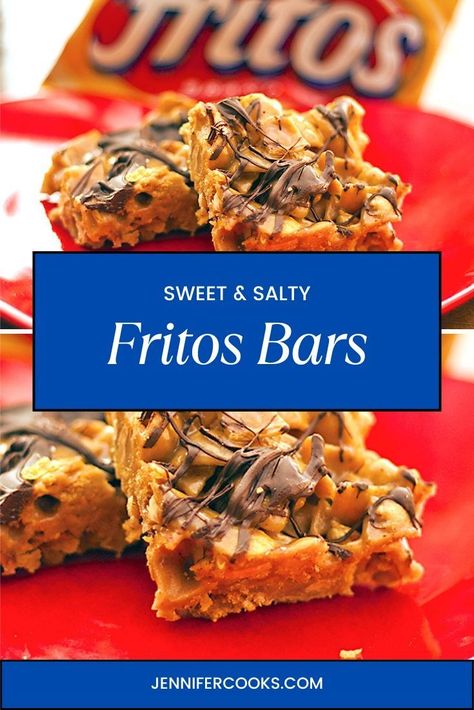 Whip up these Easy No-Bake Sweet and Salty Fritos Bars for your next party! A delightful twist on classic treats, they combine the irresistible crunch of Frito corn chips with a smooth, sweet coating. Perfect for any gathering, these bars are a guaranteed hit, sparking conversation and satisfying those salty-sweet cravings. Dive into this simple recipe and watch them vanish as fast as you can make them! 🎉🍫 #NoBakeDessert #FritosBars #PartyFavorites Fritos Bars, Salty Sweet Desserts, Frito Recipe, Dessert Bar Recipe, Decadent Chocolate Cake, Elegant Desserts, Easy Baking Recipes Desserts, Corn Chips, Chewy Cookie