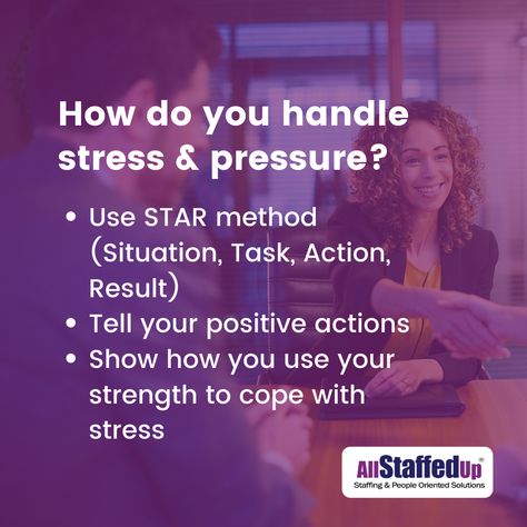 Chances are, you'll be asked about how you handle stress and pressure during your next job interview. Instead of, well, stressing out, these tips will help you nail your answer. #job #jobs #professional #recruitment #management #conference #nowhiring #humanresources #consultant #newjob #customerexperience #careerdevelopment #resume #applynow #hiringnow Hiring Now, Stressed Out, Career Development, Customer Experience, Job Interview, Human Resources, New Job, You Nailed It, Interview