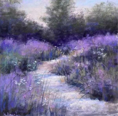 Soft Pastels Landscape, Panpastel Art, Oil Pastel Background, Purple Oil Painting, Pastel Purple Aesthetic, Sunset Pastel, Soft Pastel Art, Pastel Artwork, Pastel Landscape