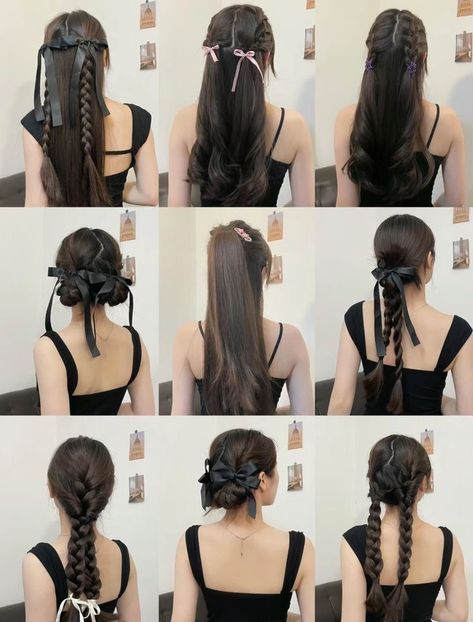 Κούρεμα Bob, Hair Style Korea, Hair Inspiration Long, Hairstyles For Layered Hair, Fishtail Braid, Ribbon Hairstyle, Hair Tutorials Easy, Peinados Fáciles Para Cabello Corto, Hair Up Styles