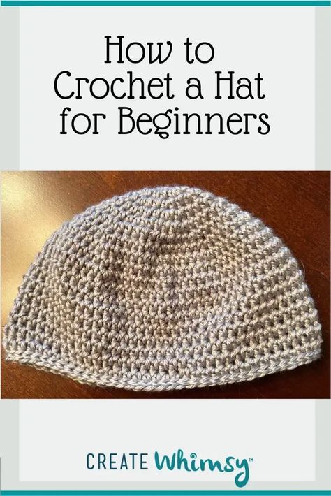 Magic Circle Crochet Hat Pattern, Crochet A Hat For Beginners, Crochet A Beanie, Crochet A Hat, Magic Circle Crochet, Easy Crochet Hat, Crochet Supplies, Crochet Circles, Learn How To Crochet