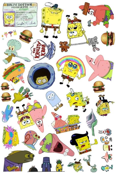 54 Ideas De Stickers En 2021 | Pegatinas Imprimibles Spongebob Birthday Party, Stickers Cool, Spongebob Birthday, Spongebob Wallpaper, Tumblr Stickers, Cartoon Wallpaper Iphone, Cartoon Stickers, Christmas Cartoons, Girl Stickers