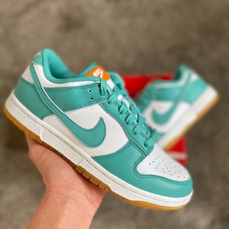 Nike Dunk Low Teal Zeal (DV2190-100) Nike Dunk Low, Dunk Low, Nike Dunk, Nike Dunks, Clothes And Shoes, Shoe Box, Street Style Women, Nice Shoes, Shoe Laces