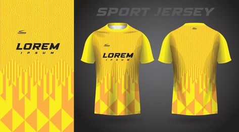 Sport Jersey Design, Yellow Tshirt, Basketball Uniforms Design, Badminton Sport, Sports Jersey Design, Sport Jersey, Basketball Uniforms, Sports Uniforms, Yellow T Shirt