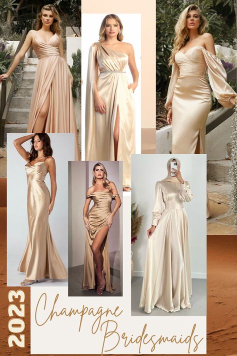 Champagne quince dresses