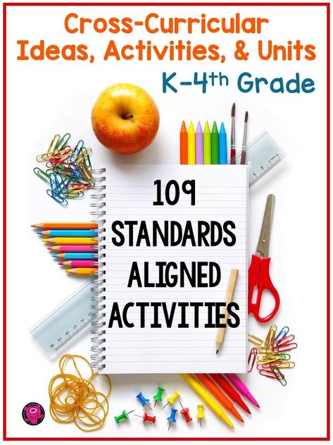 Cross-Curricular Learning Ideas, Lessons and Activities for primary and elementary classrooms! Check out these 109 thematic units, skills packets, and craftivities resources for K-4th grade teachers. Fully integrated activities that will boosts critical thinking skills, increase application of skills, structure lessons around learning themes, and encourage students to become lifelong learning. #crosscurricularlessons #crosscurricularideas #literacy #math #science #thematicunits #printables Cross Curricular Projects, Activities Elementary, Differentiated Learning, Activities Ideas, Ela Activities, Elementary Activities, Lifelong Learning, Social Studies Activities, Thematic Units