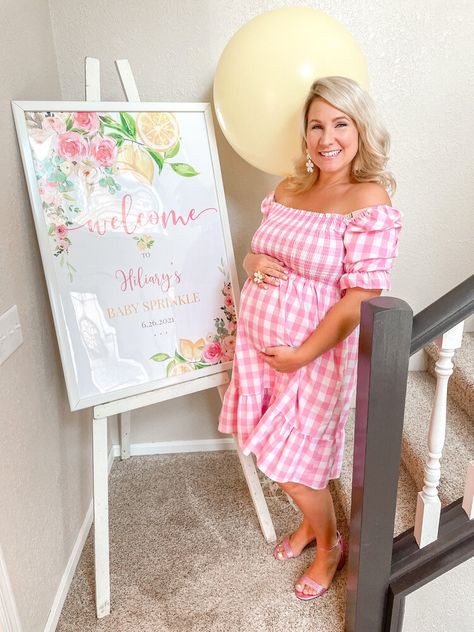 My Pink Lemonade Baby Sprinkle — Home By Hiliary Pink Lemonade Vodka, Pink Gingham Dress, Baby Shower Dress, Sweet Baby Girl, Baby Q, Raspberry Lemonade, Neon Fashion, Baby Shower Dresses, Dream Baby