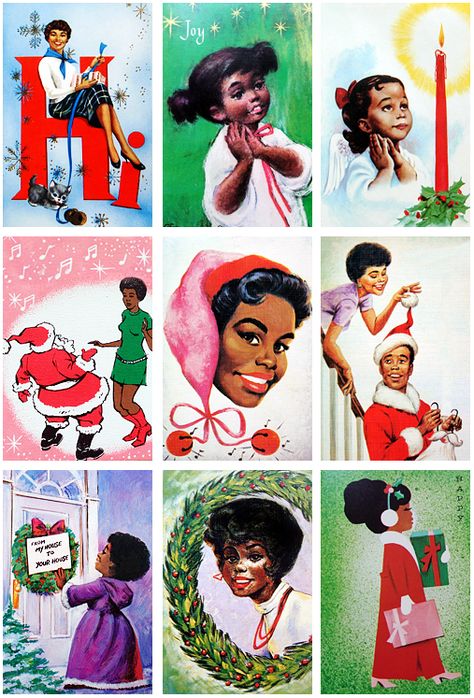 Screen shot 2013-12-23 at 2.49.39 PM Black Christmas Cards, African American Holidays, Holiday Sweaters, African American Culture, Vintage Christmas Images, Retro Holiday, Black Santa, Christmas Party Games, Black Christmas