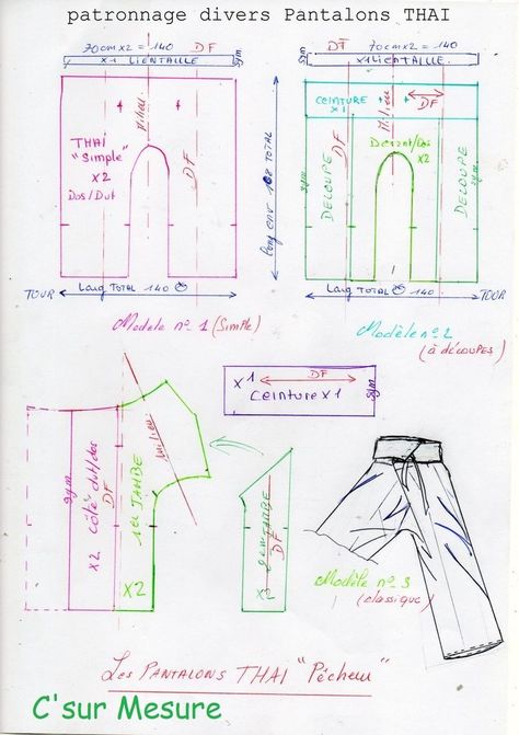 Nirvana Dress, Pantalon Thai, Pants Tutorial, Thai Pants, Thai Fisherman Pants, Traditional Thai Clothing, Trousers Pattern, Yoga Pants Pattern, Fisherman Pants