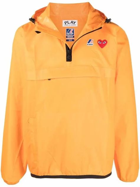 Play Comme Des Garcon X K-Way Leon Half Zip Jacket - Yellow - 26% Off | Editorialist