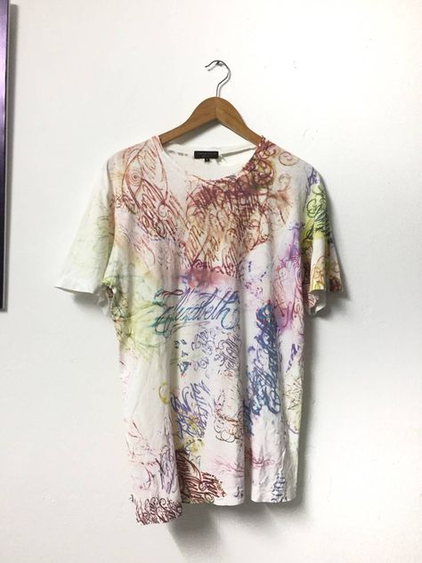 Comme des Garcons Archived Comme Des Garcons CdG Elizabeth Distressed Tee | Grailed Cdg Archive, Distressed Tee, Men's Tops, Comme Des Garcons, Got It, Kimono Top, Mood Board, Product Description, Mens Tops