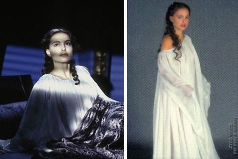 All Padmé Amidala’s costumes: Padme Nightgown, Whitw Dress, Nar Shaddaa, Natalie Portman Star Wars, S Costumes, Padmé Amidala, Star Wars Planets, Star Wars Padme, Goddess Outfit