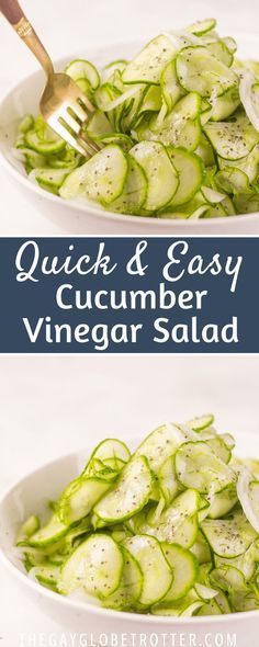 Cucumber Vinegar Salad, Cucumber Vinegar, Easy Side Salad, Fresh Cucumber Salad, Pepper And Onions, Cucumber Salad Vinegar, German Cucumber Salad, Vinegar Salad, Side Salad Recipes