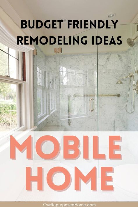 Mobile Home Corner Tub Makeover, Mobile Home Shower Ideas, Diy Mobile Home Bathroom Remodel, Mobile Home Bathtub Remodel, Making A Mobile Home Look Like A House, Storage Ideas For Mobile Homes, Double Wide Bathroom Remodel Master Bath Mobile Homes, Mobile Home Remodel Interiors, Double Wide Remodel Before And After Mobile Home Makeovers