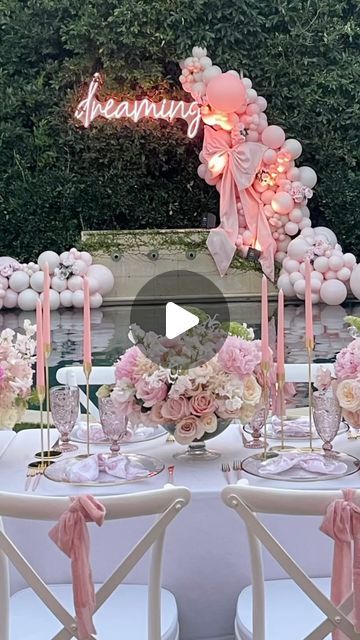 Little Wishes•Kids Parties•Balloon Decor•Teepee Sleepovers on Instagram: "The Dreamiest Celebration for Layla’s 13th Birthday!💕. So many fabulous vendors came together for this gorgeous event! @ecasaevents @marksgarden @nancy_kaye @illicitcandle @belladonnasweets @alwayskind.co @fancy_tables @lapizzeriaco @daylight_lighting @thegreenscreen #bowtrend #pinkparty #pinkbirthday #pinkdreams #luxuryevents #losangelesevents #elegantevents #brentwoodevents #pinkballoons #poolballoons #customballoons #girlsbirthday #pinkbirthdaydecor #thirteen #thirteenbirthday #13 #13thbirthday #birthdaydecor #losangeles #brentwood #birthdayballoons #balloongarland" Daylight Lighting, Kids Party Balloons, Thirteenth Birthday, Custom Balloons, Balloon Decor, Pink Balloons, Pink Birthday, Pink Parties, 13th Birthday