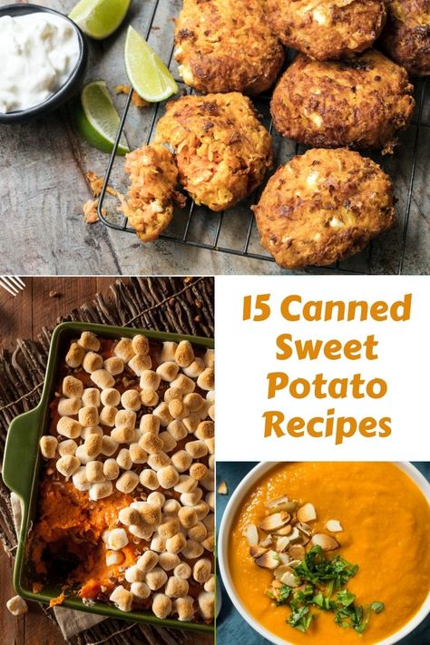 Sweet Potato Canned Recipe, Sweet Potato Recipes With Canned Sweet Potatoes, Sweet Potato In A Can Recipe, How To Use Canned Sweet Potatoes, What To Do With Cooked Sweet Potatoes, Sweet Potato Recipes From Can, Sweet Potato Recipes Using Canned Yams, Recipe For Canned Yams, Sweet Potato Recipes With Canned Yams