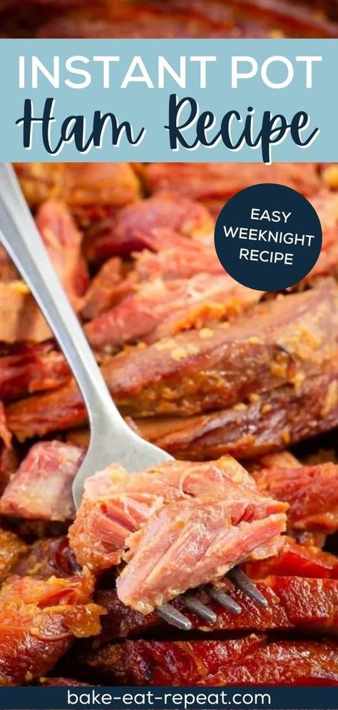 Ham In The Instant Pot, Instant Pot Ham Recipe, Instant Pot Ham, Sugar Ham, Brown Sugar Ham, Ham Recipe, Easter Dinner Recipes, Meat Dinners, How To Cook Ham