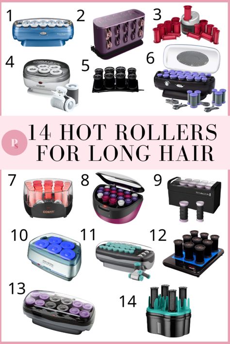 14 Best Hot Rollers for Long Hair - Paisley & Sparrow Best Rollers For Long Hair, Hot Rollers Long Hair, Hair Hot Rollers, Hot Roller Curls Long Hair, Best Curlers For Long Hair, Best Hair Rollers For Volume, Heated Curlers Hot Rollers, How To Use Hot Rollers, Hot Rollers For Long Hair