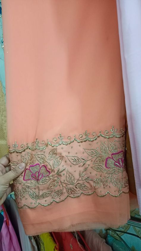 Patch Work Punjabi Suit Design, Badla Work Embroidery Suits, Silk Kurti Designs, Embroidery Boutique, Lace Dress Design, Velvet Dress Designs, Cotton Saree Designs, Hand Embroidery Dress, Latest Dress Design