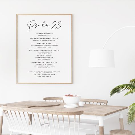 Printable Hymns, Christian Wall Art Printable, Floral Bible Verse, The Lord Is My Shepherd, Bible Verse Posters, Prayer Wall, Christian Home Decor, Christian Home, Christian Prayers