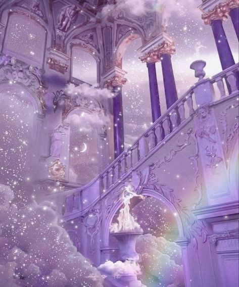 Purple Webcore, Sparkly Wallpaper Aesthetic, Fotos Asthetics, Magic Places Fantasy Dreams, Dark Reality, Purple Wallpapers, Purple Aesthetic Background, Castle Decor, Lavender Aesthetic